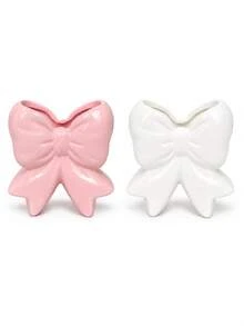 1pc Plastic Bow Vase, Cute And Beautiful Decorative Vase, Suitable For Decorating Living Room Tabletop And Shelves - Multicolor - View 11