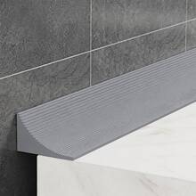 1pc 1m/39.37inch Silicone Self-Adhesive Kitchen Sink Edge Water Barrier Strip, Countertop Edge Decorative Strip - Anti-Drop Edge Strip, Bathroom Vanity Water-Resistant Countertop Splash Guard Strip, Easy Installation - Trimmable - A - View 14