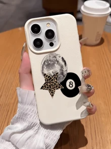 1件 白色光球星星撞球個性化極簡全包覆 TPU 防摔手機殼，適用於 Apple 18 17 16 15 14 13 12 11 Pro Max 保護殼 Air，兼容三星系列 - 彩色 - 查看 2