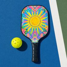 Complete Fiberglass Pickleball Racket Set,Sun Floral Design 2 Paddles+4 Balls+2 Overgrips+Carrying Bag,Light‑Weight Pickleball Equipment For Outdoor Recreation - Multicolor - View 8