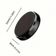 1pc Car Round Magnetic Phone Holder, Strong Magnetic Adsorption For Car, Multi-Angle Adjustable, Dashboard Adhesive Installation, Convenient For Driving Navigation And Phone Calls, No Obstruction Of Vision For Driving - Multicolor - View 2