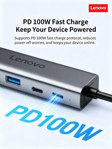 Lenovo USB 3.0 Hub 1-To-4 Expansion Dock H1-U03 Max Laptop USB Extender Universal High-Speed Data Transfer Hub Adapter - View 3