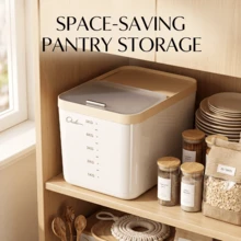 5/10KG Capacity Food Storage Container With Airtight Seal, Moisture & Pest Proof,  Measuring Cup, Suitable For Rice, Grains, Sugar, Flour, Pet Food Storage, Ideal For Kitchen, Home & Commercial Use - View 5