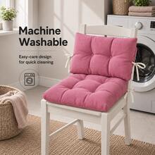 1 Pc-2pcs Premium Versatile Seat Cushion – Multipurpose Pad For Dining Chairs, Floor Seating, And Armchairs - Pink - View 3