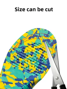 1 Pair Camouflage Pattern Sports EVA (Ethylene-Vinyl Acetate Copolymer) Small Size Insoles For Outdoor All Season - Blue - View 5