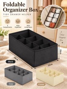 Foldable Underbed Storage Box, Suitable For Shoes, Socks, Underwear And Bras; Washable Oxford Cloth Dust-Proof Storage Bin With Dividers; Space-Saving Organizer Box, Suitable For Wardrobe, College Dorm And Home General Storage - Multicolor - View 8