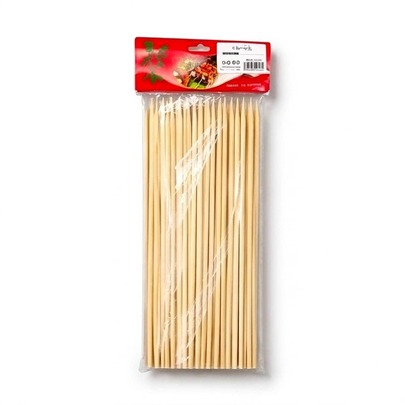 Brochetas de Bambú 4mm * 35cm, Palillos de Brocheta para Parrilla BBQ