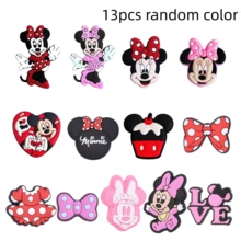 Disney 13pcs Minnie Mouse Series Clogs Shoe Charms, Soft Rubber Drip Molded Clogs Shoe Accessories - Multicolor - View 7