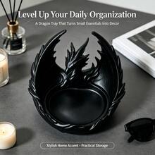 Large Capacity Bathroom Vanity Countertop Storage Tray, Decorative Silicone Wavy Edge Storage Tray, Cosmetic Storage Tray, Coffee Table Decorative Tray, Soap Dish For Storing Detergents, Toiletries, Perfumes, And Candles. - Multicolor - View 6