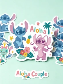 50pcs Disney Official Licensed Stitch Stickers DIY Packaging Tape Stickers, Suitable For Daily Use Or Party/Holiday Decoration, Fun Gift For Friends - Multicolor - View 2