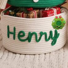 Personalized Christmas Gift Basket, Christmas Party Gift Basket, Holiday Decoration Gift, Christmas Decoration Basket, Christmas Gift - Multicolor - View 11