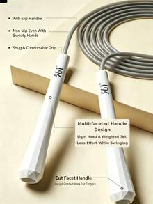 361degree 1pc Unisex Professional Speed Jump Rope, ABS Non-Slip Handle Upgraded PU Wear-Resistant Adjustable Length Fitness Skipping Rope For Home Gym Workout - Multicolor - View 3