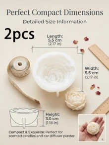 3D Flower Silicone Candle Mold, Flexible Easy Release Heat Resistant Non-Deforming, DIY Craft Making, Home Decor Ornament, Handmade DIY Enthusiast, Aromatherapy Candle Making Tool, Handmade Gift Casting Mold, Floral Shape Handmade Mold - Flower Mold - View 7