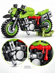Kids Block Motorcycles - Green - View 5