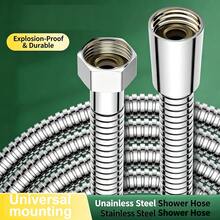 1pc FlexiHose Explosion-Proof Shower Hose 59.06 Inch Black Reinforced Universal 4-Way Hot Water Bathtub Shower Head Hose - Explosion-proof Hose 1.5m - View 4