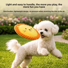 Plush Pet Dog Interactive Training Toy, Chew-Resistant Squeaky Puppy Toy For Boredom Relief, Outdoor Throw And Catch Toy - Multicolor - View 2