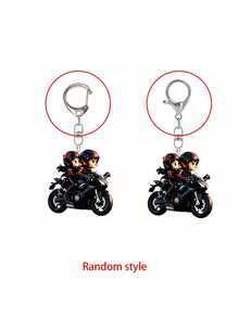 2d Flat Mini Motorcycle, Cute Couple Motorcycle Keychain, Birthday Gift, Valentine's Day, Birthday - Multicolor - View 9