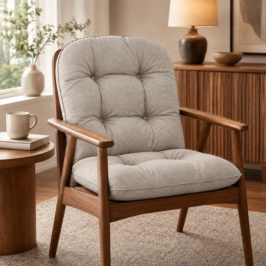 1PC - 4PCS Modern Square Chair Cushion – Decorative & Soft Seat Pad For Dining, Office, And Home Furniture Decor - Grey - View 1