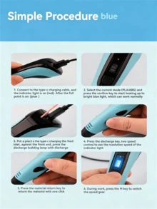 قلم رسم ثلاثي الأبعاد، قلم طباعة رسم DIY، جرافيتي ثلاثي الأبعاد، واجهة USB Type-C، بدون بطارية، مناسب للرسم الجرافيتي الفني DIY ثلاثي الأبعاد، مجموعة قلم ثلاثي الأبعاد، مناسب كهدية عيد ميلاد، هدية عيد الميلاد، هدية عطلة إبداعية - مشاهدة 5