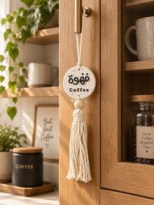 Arabic Coffee Tea Hanging Decor, Tassel Wall Hanging Ornament For Coffee Bar, Tea Corner, Kitchen, Cafe, Dining Room, Middle Eastern Home Decor, Boho Housewarming Gift - Multicolor - View 10