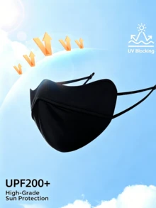 CAMEL CROWN Unisex Outdoor Sun Protection Face Mask, UV Protection Face Cover, Eye Corner Shield, 3D Stereo Cycling Mask - Phantom Black - View 2
