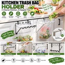 Kitchen Cabinet Hanging Trash Bag Storage Rack, Multi-Functional Trash Bag Organizer, Suitable For Various Plastic Bag Sizes, Space-Saving Home Kitchen Storage Solution - Multicolor - View 1
