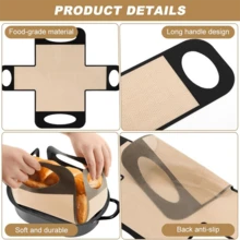 1pc 4-Handle Silicone Bread Sling, Non-Stick Reusable Sourdough Bread Baking Mat, Heat-Resistant Oven Baking Liner, Kitchen Baking Tool - View 9