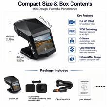 1080P Full HD Dash Cam | 1080P High Definition Recording, G-Sensor Collision Detection Protection, Motion Detection, Loop Recording - A - View 2
