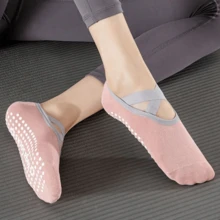 6 Pairs Versatile Yoga Socks For Women - 6 Color Variety With Non-Slip Silicone Grips, Breathable Perfect For Pilates/Floor Work/Ballet - Multicolor - View 3