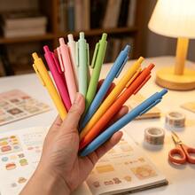 40pcs Macaron Pastel Matte Retractable Gel Pens, Multi-Color. Smooth Writing With Comfortable Matte Barrel For Students, Office, And Daily Notes. - Multi-color - View 6