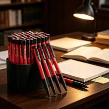 40/60pcs Classic Multicolor Retractable Ballpoint Pens (40pcs/60pcs, Random Colors). Non-Slip Grip With Black Clip, Smooth Retraction And Fluid Writing. Suitable For Office, Study And Daily Recording, Large Capacity Bulk Set For Multi-Person Sharing, Practical Stationery For Efficient Office Work. - Multi-color - View 4