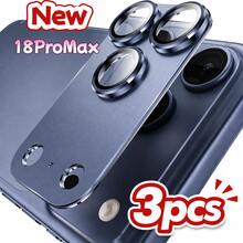 CASECOPS 3件組合金金屬相機鏡頭保護蓋，適用於 iPhone 18 Pro/18 Pro Max/17 Pro/17 Pro Max，9H 無縫貼合設計，防刮防指紋，全方位防刮防撞，高清鏡頭保留原相機畫質－冰川藍 - 藍色 - 查看 2