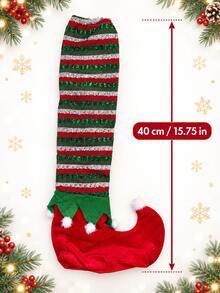 1/2pcs 43cm Large Christmas Elf Leg Covers, Christmas Table & Chair Decor, Holiday Decoration, Home Decor, Party Supplies, Holiday Gift - Multicolor - View 7