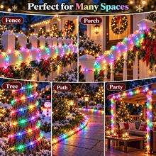 Christmas Lights Multicolor LED Rope Lights USB Powered Flexible Clear Tube String Lights 7M/12M/17M/22M 8 Modes Colorful Glow For Christmas Tree Bedroom Window Garden Patio Balcony Party Wedding Holiday Home Decor - Colored Light - View 6