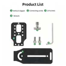 L-Shaped Quick Release Plate Vertical Screen Bracket For DSLR Cameras, Aluminum Alloy - View 8