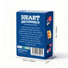 Heart Reconnect Couples Conversation Card Game, 200 Question Cards, Christmas Game Party Gift, Interactive Tabletop Game For Couple Date Night & Holiday Gathering - Multicolor - View 2