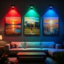 1/3 buah Lampu Ambient LED Nirkabel, Lampu Gambar Bertenaga Baterai Magnetik, Lampu Dinding Seni yang Dapat Diredupkan dengan Kontrol Jarak Jauh, Lampu Baca Samping Tempat Tidur Kamar Tidur, Hadiah Kreatif, Dengan Fungsi Timer, Kecerahan yang Dapat Diatur, Cocok untuk Dekorasi Tangga, Pencahayaan Dekorasi Gambar Kantor Rumah (Baterai Tidak Termasuk) - MultiWarna - View 1