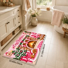 1件裝粉色聖誕花環禮物墊，甜美季節性房間裝飾，適用於客廳、餐廳、臥室及冬季節日裝飾 - 彩色 - 查看 13