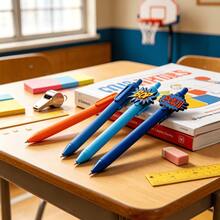8/16pcs Multi-Color Comic Burst Word Ballpoint Pens (8pcs/16pcs), Fun BOOM POW Designs, Smooth Writing, Creative Stationery For School & Office - Multi-color - View 4