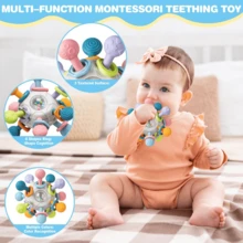 Mainan Bayi Montessori 5-in-1 untuk Usia 6-6-12 Bulan, Hadiah Pembelajaran Bayi - MultiWarna - View 3