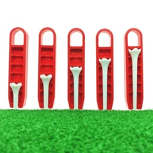 2pcs Golf Tee Storage Bag + Adjustable Golf Tee Depth Setter And Puller - Featuring Precise Height Adjustment And Lift - Perfect For Consistent Tee Placement, Ideal Father's Day Gift, Golf Tee Setup Tool, Durable Material, Golf Training Accessory - Multicolor - View 3