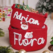 Personalized Christmas Gift Basket, Christmas Party Gift Basket, Holiday Decoration Gift, Christmas Decoration Basket, Christmas Gift - Multicolor - View 4