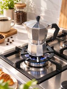 2/1pc Set Iron Gas Stove Burner Pad, Coffee Moka Pot Base Heat Insulation Ring Support Stand - View 2