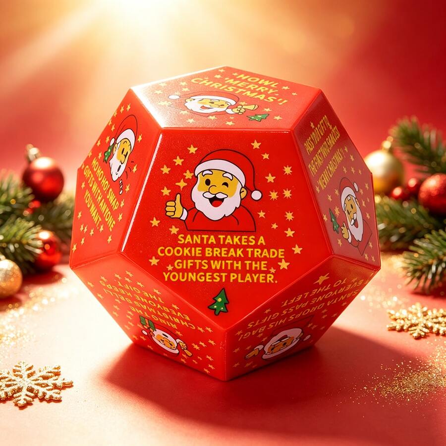 Hilarious Christmas Gift Exchange Party Game Dice - Multicolor - View 1