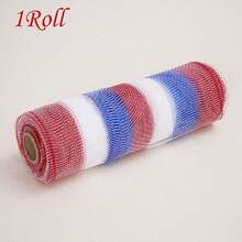 1/2 Roll Decorative Mesh Ribbon - 10 Inch X 30 Feet Per Roll, Metallic Foil Mesh Ribbon, Suitable For Wedding, Birthday, Halloween, Thanksgiving, Christmas, New Year DIY Gift Decoration And Home Decor - Multicolor - View 44