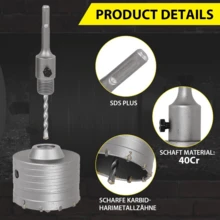Dosensenker Ø 68mm / 82mm SDS Plus Diamond Core Drill Bit With 110mm Shank, Compact And Lightweight Design, Easy And Fast To Use - 82mm - View 2
