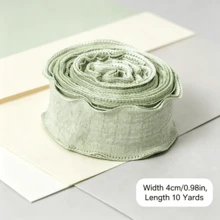 10 Yards/Roll 0.98 Inch Ruffle Lace Pleated Ribbon, Bouquet Cake Packaging Ribbon, DIY Handmade Material, Wedding Birthday Party Gift Decoration Ribbon - A - View 7