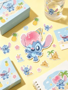 50pcs Disney Stitch Cartoon Pattern Stickers, Self-Adhesive Asymmetrical Shaped Stickers, Suitable For Scrapbooking And Notebooks - Ideal Christmas Gift - Multicolor - View 10