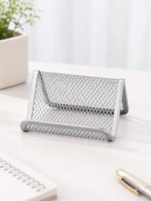 Desktop Business Card Holder, Metal Mesh Business Card Rack With Card Storage And Phone Stand, Compact Desktop Organizer, Suitable For Office, Reception Desk, Front Desk, Home Office, Desktop Accessories, Desktop Storage, Office Essentials - Multicolor - View 14
