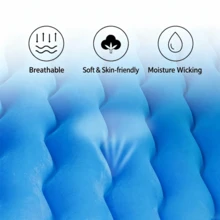 1pc Car Inflatable Bed, Wave Pattern Inflatable Mattress, Car Accessories, Back Seat Sleeping Pad, SUV/Sedan Universal Inflatable Bed, Portable Travel Camping Sleeping Pad - Perfect Gift For Drivers (This Product Does Not Include Air Pump, Only Includes One Inflatable Bed!) - Air Mattress*1 (pump Not Included) - View 9